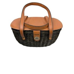 Braciano Wicker Basket Bag with Two Handles